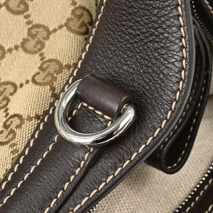 Gucci Horsebit Hobo GG Canvas, Beige, Canvas, Shoulder Bag