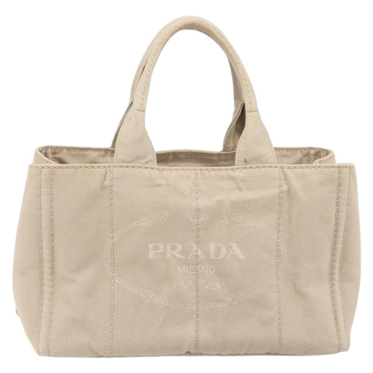 Prada Canapa Canvas, Beige, Canvas, Tote Bag