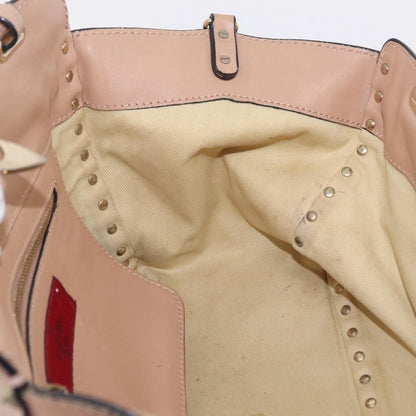 Valentino Garavani Rockstud Soft Leather, Beige, Leather, Tote Bag
