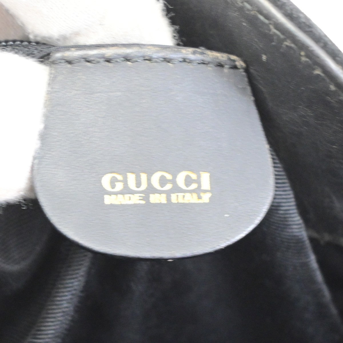 Gucci Vintage Bamboo Hobo Suede, Black, Suede, Shoulder Bag
