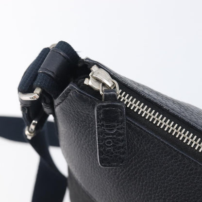 Christian Dior Vintage Street Chic Messenger Diorissimo Canvas and Leather, Black, Canvas, Handbag