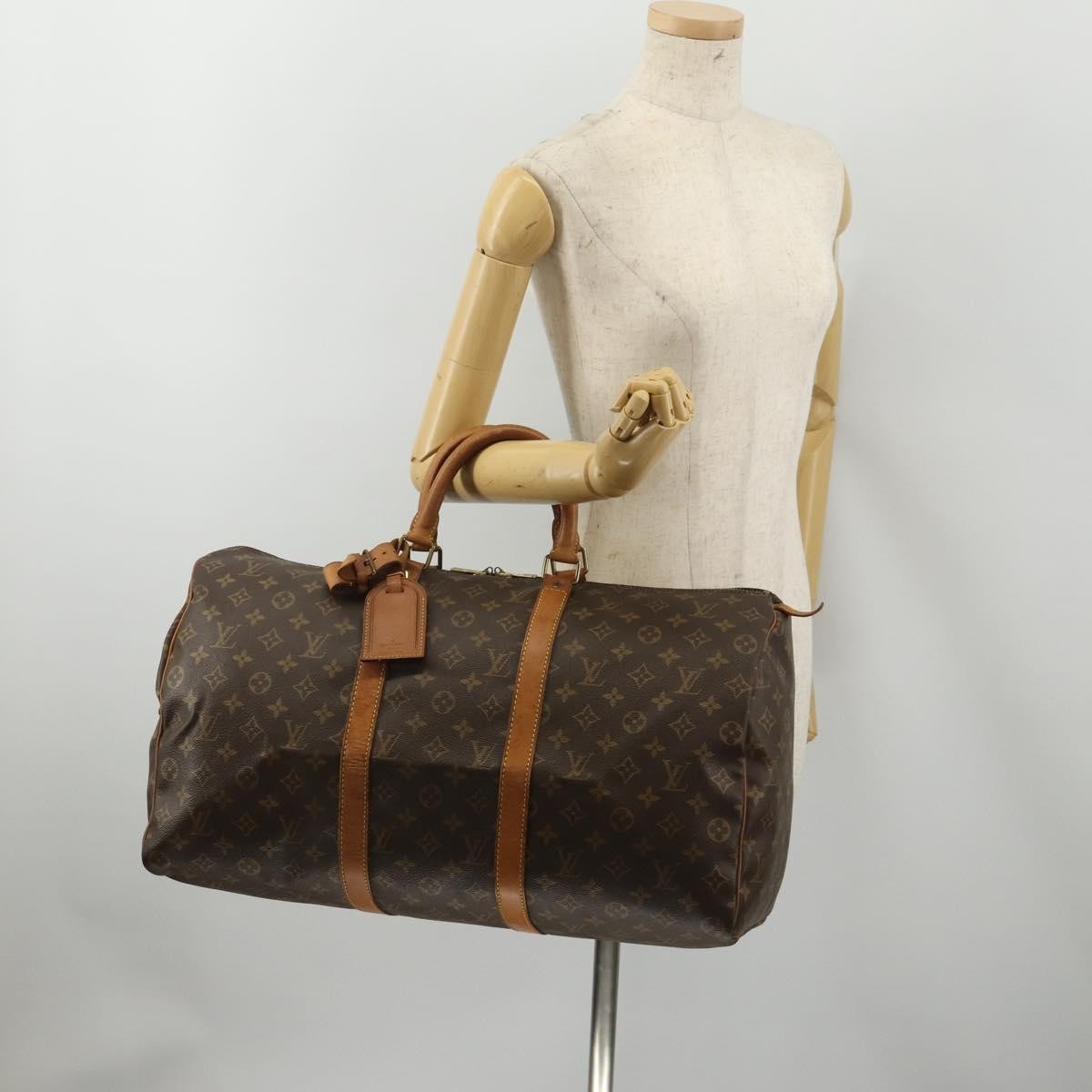Louis Vuitton Keepall Monogram Canvas, Brown, Canvas, Travel Bag