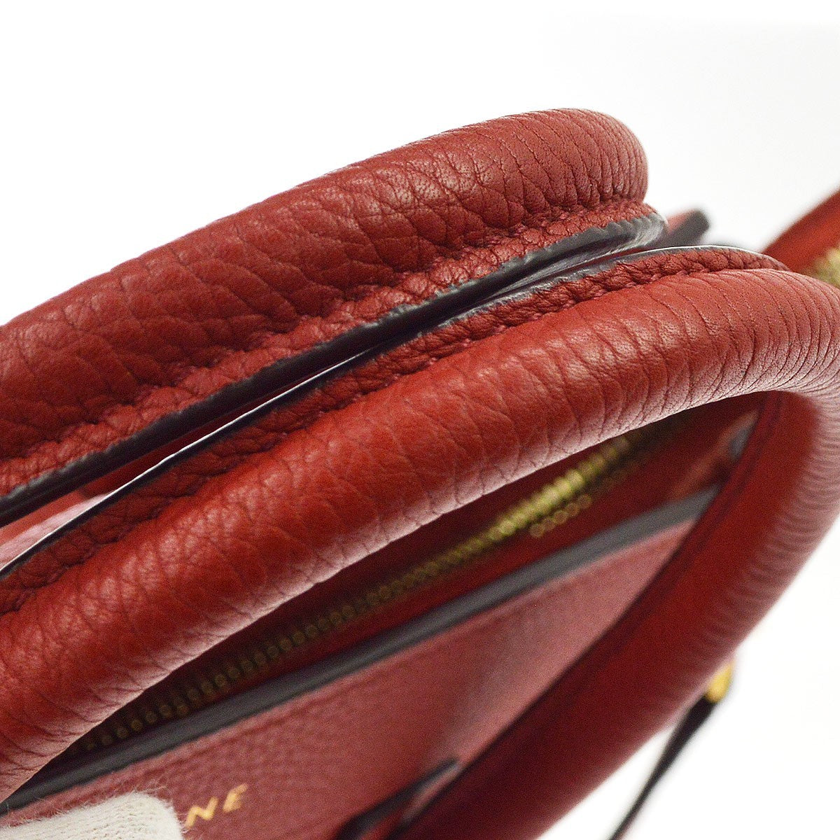 Celine Luggage Grainy Leather, Red, Leather, Handbag