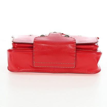 Fendi Secret Code F3 Convertible Satchel Textured Leather, Red, Leather, Handbag