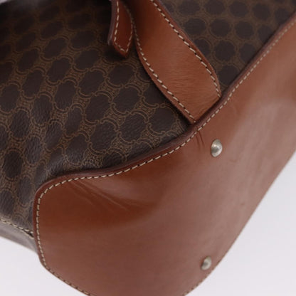Celine Vintage Macadam Canvas, Brown, Canvas, Backpack