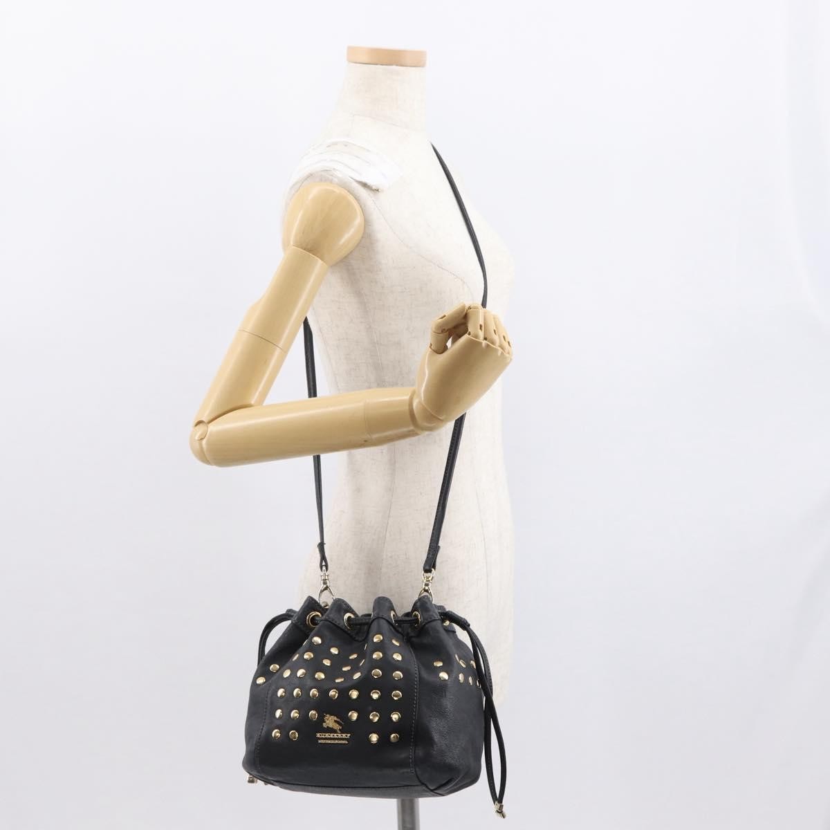 Burberry Blue Label Leather, Black, Leather, Shoulder Bag