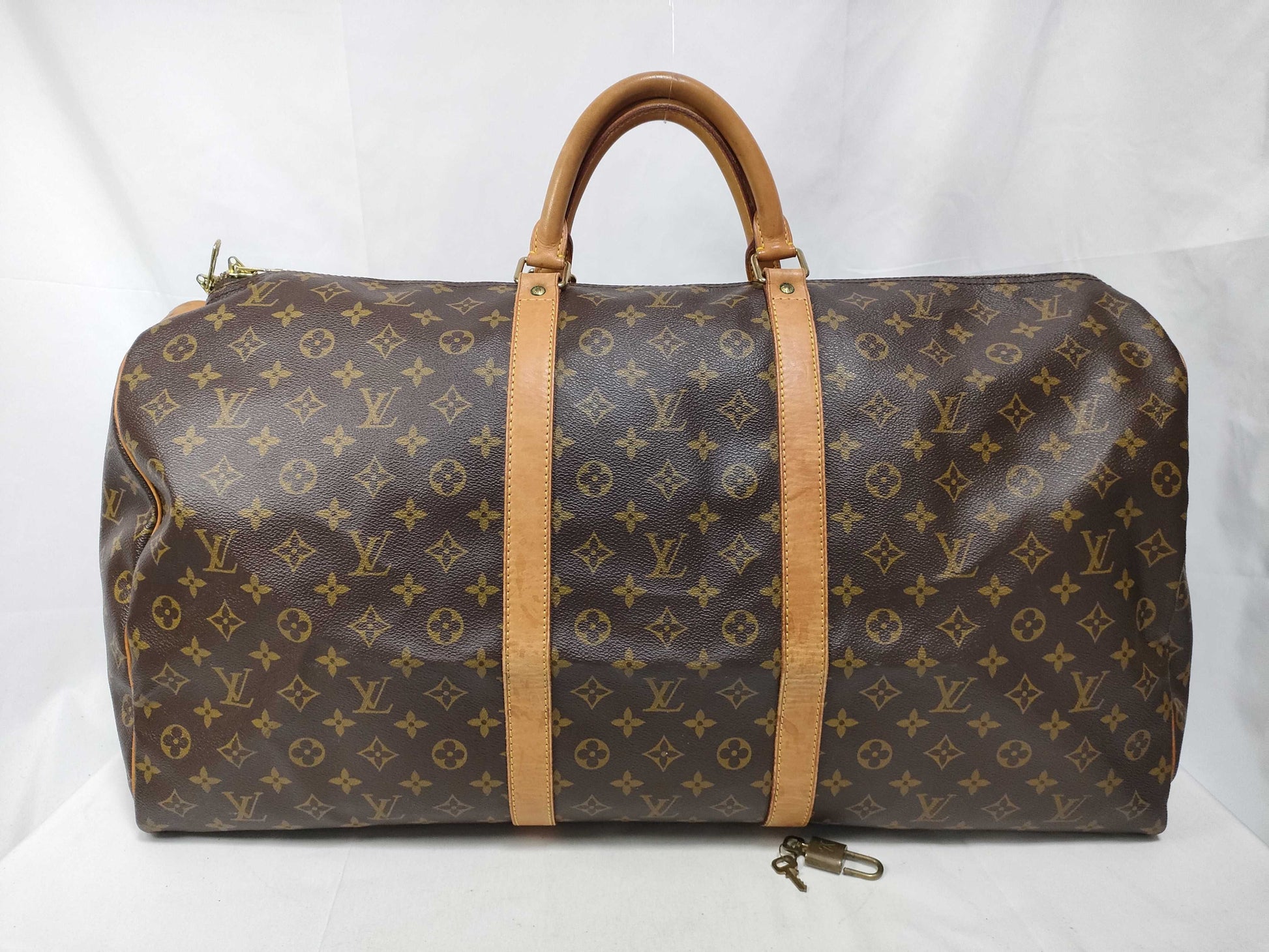 Louis Vuitton Keepall Monogram, Brown, Canvas, Travel Bag