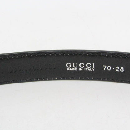 Gucci Interlocking G Belt (Outlet) Leather, Black, Leather, Belt