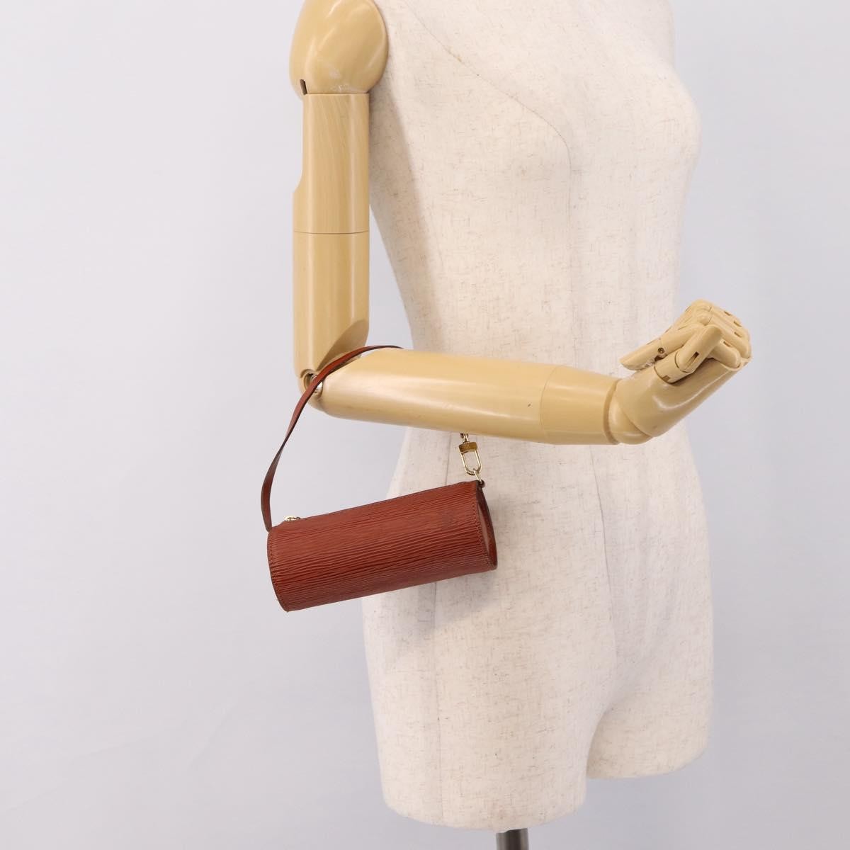 Louis Vuitton Soufflot Pochette Epi Leather, Brown, Leather, Clutch