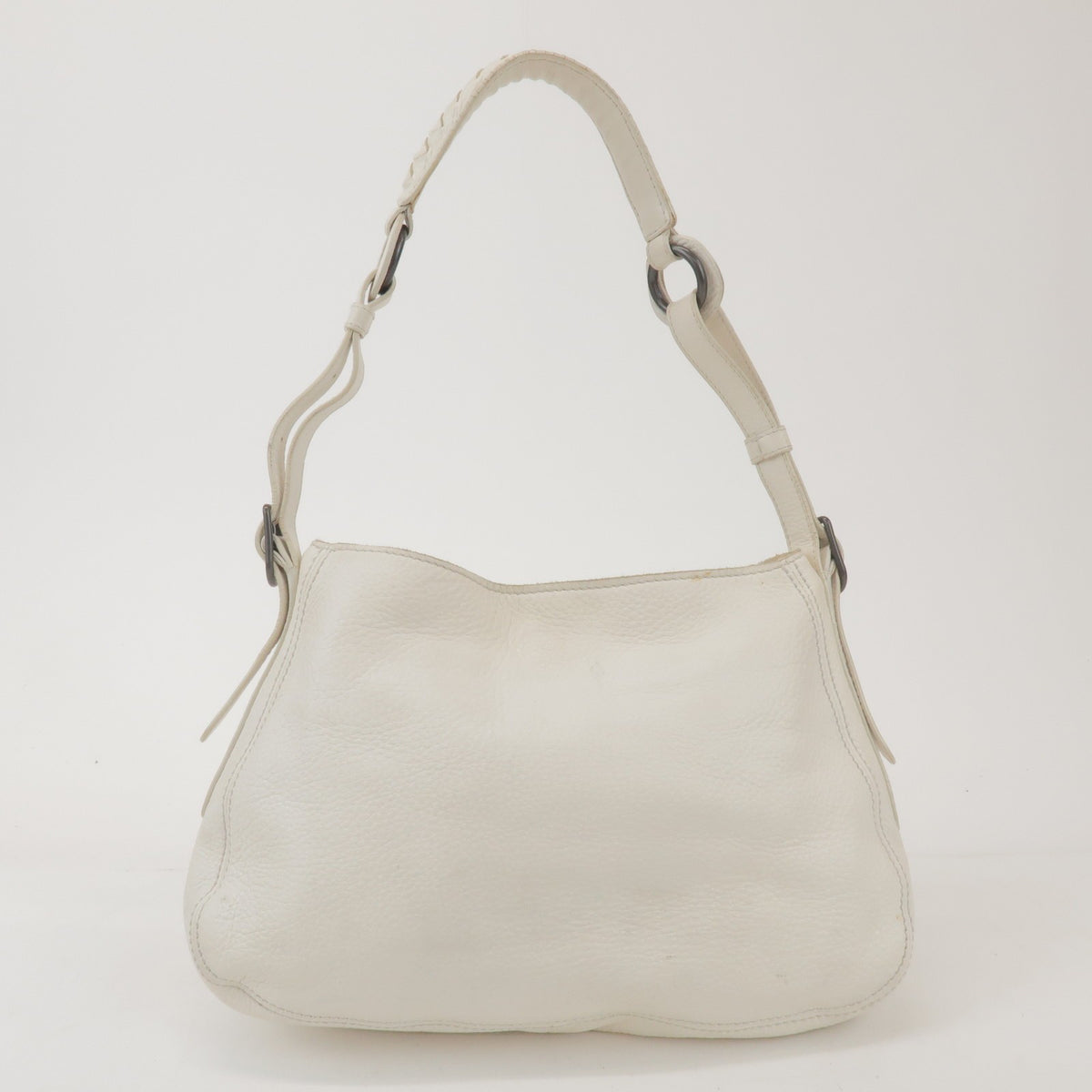 Bottega Veneta Shoulder Leather, White, Leather, Shoulder Bag