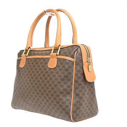 Celine Boston Triomphe XL Coated Canvas, Brown, Canvas, Handbag