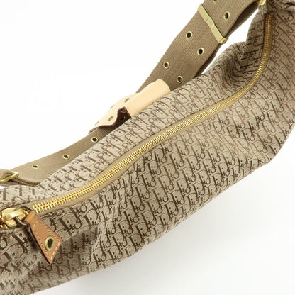 Christian Dior Street Chic Hobo Canvas, Beige, Canvas, Shoulder Bag