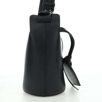 Burberry Supple Bucket Leather, Black, Leather, Handbag