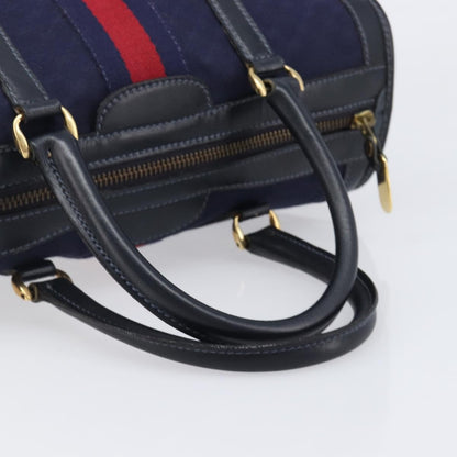 Gucci Vintage Web Boston GG Canvas, Navy, Canvas, Handbag