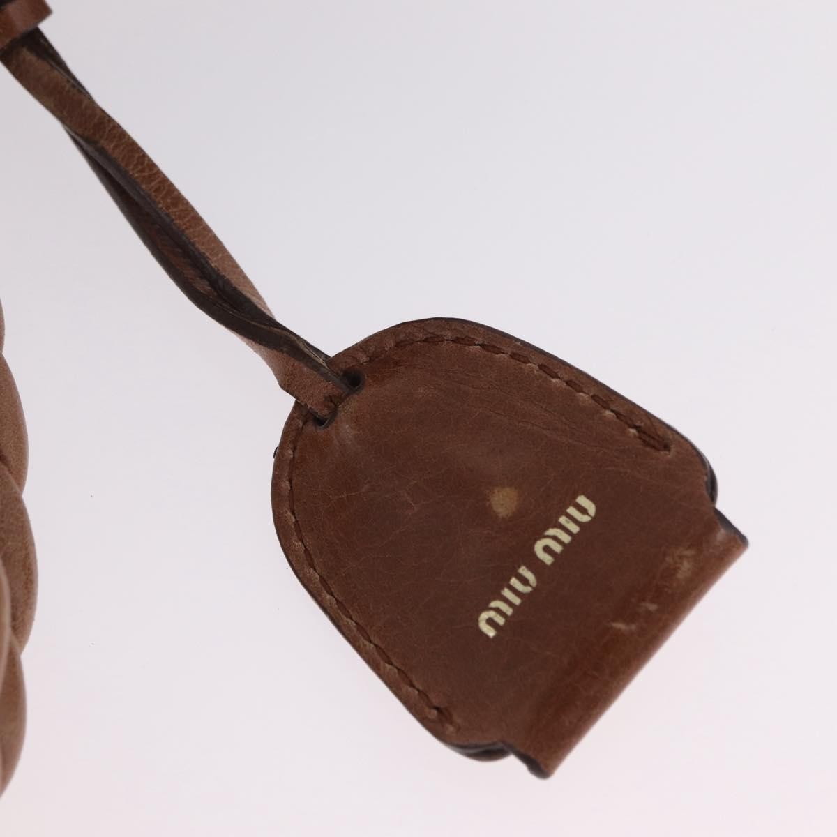 Miu Miu Coffer Satchel Matelasse Leather, Brown, Leather, Handbag