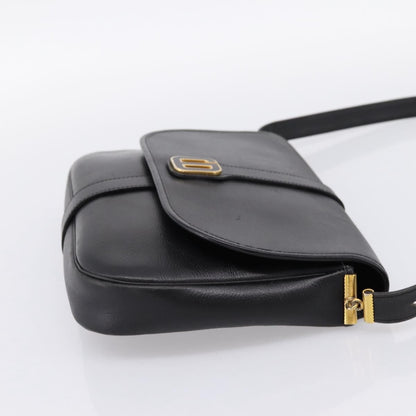 Christian Dior Shoulder Leather, Black, Leather, Shoulder Bag