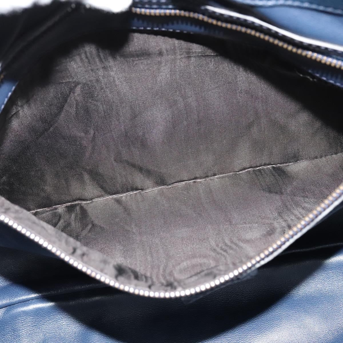 Gucci Hip Bamboo Flap Leather, Blue, Leather, Handbag
