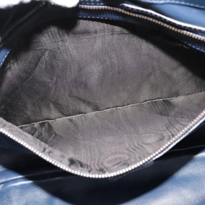 Gucci Hip Bamboo Flap Leather, Blue, Leather, Handbag