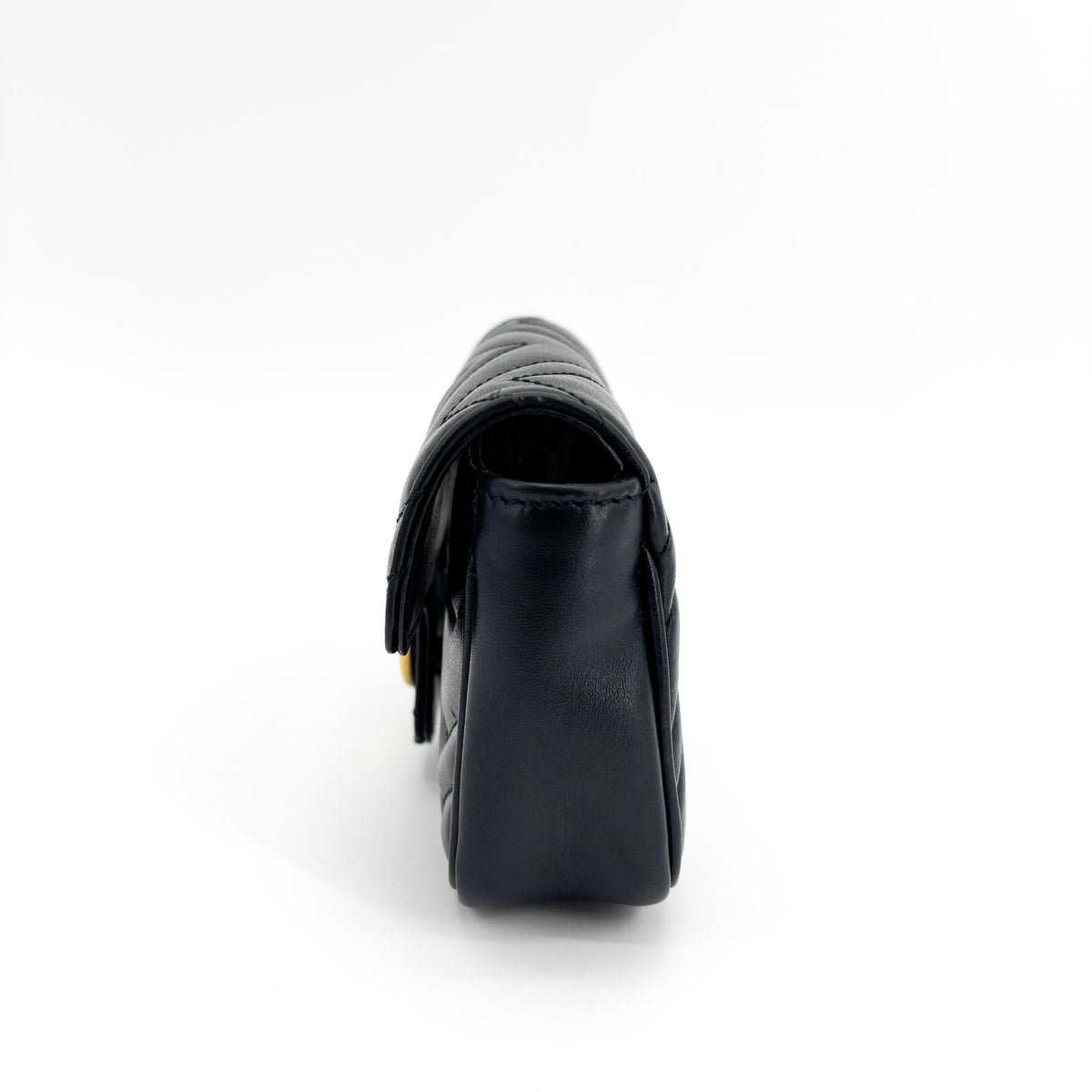 Gucci GG Marmont Flap Matelasse Leather, Black, Leather, Handbag
