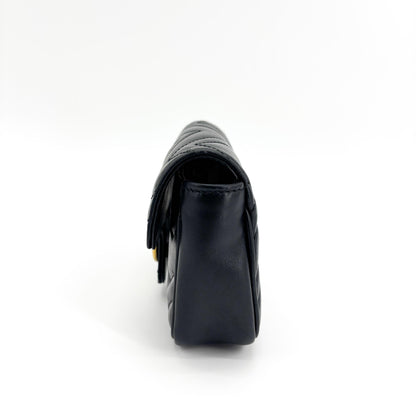 Gucci GG Marmont Flap Matelasse Leather, Black, Leather, Handbag