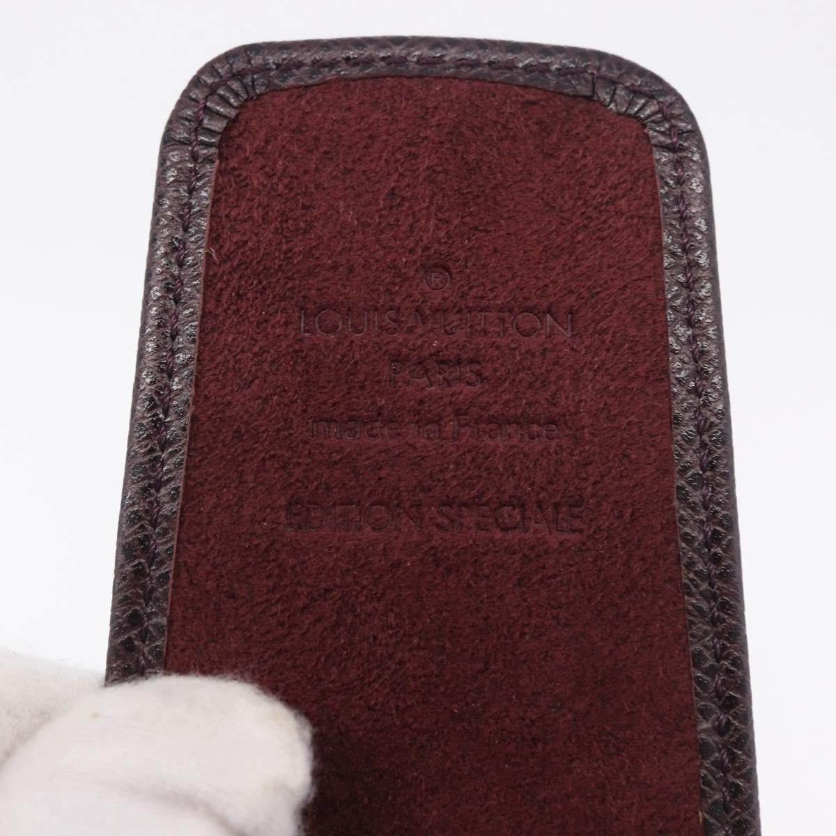 Louis Vuitton Etui à stylo Leather, Brown, Leather, Clutch