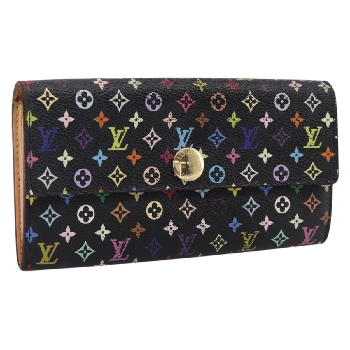 Louis Vuitton Sarah Monogram Multicolor, Black, Canvas, Wallet