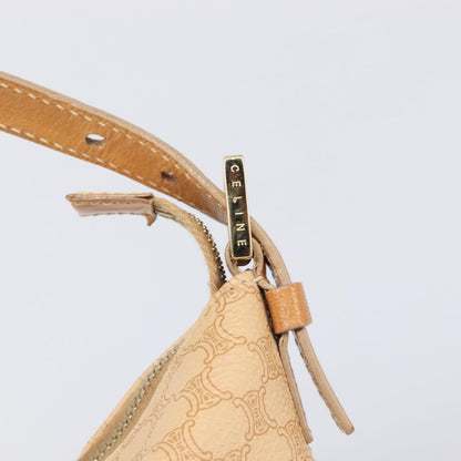 Celine Vintage Zip Hobo Macadam Canvas, Beige, Canvas, Shoulder Bag