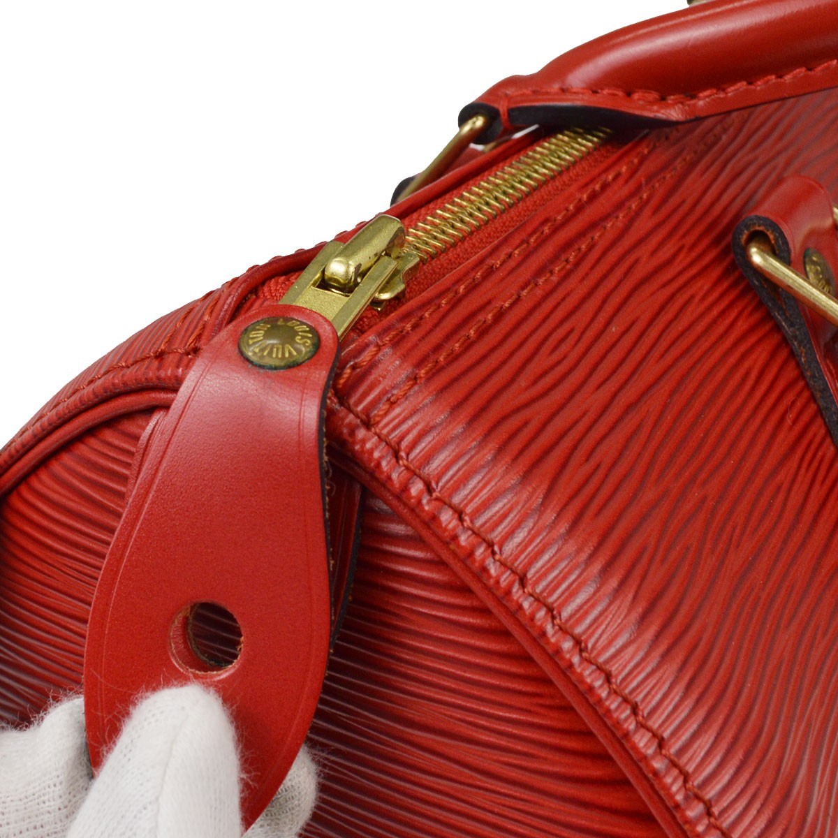 Louis Vuitton Speedy Epi Leather, Red, Leather, Handbag