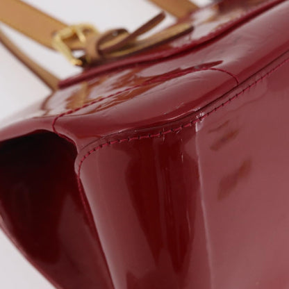 Louis Vuitton Rosewood Avenue Monogram Vernis, Red, Patent Leather, Handbag