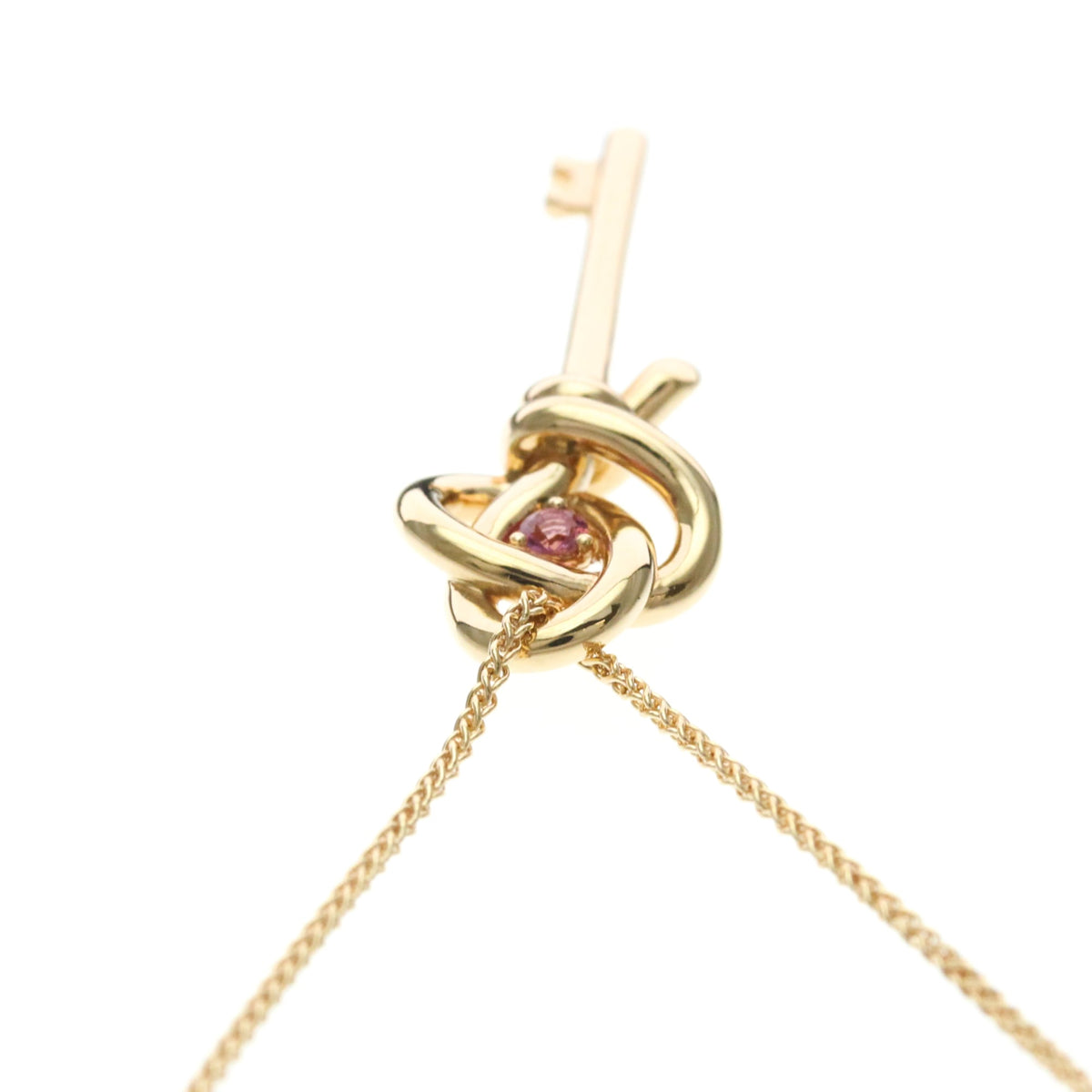 Tiffany & Co. Knot Key Pendant 18K Rose Gold, Gold, Pink Gold, Necklace