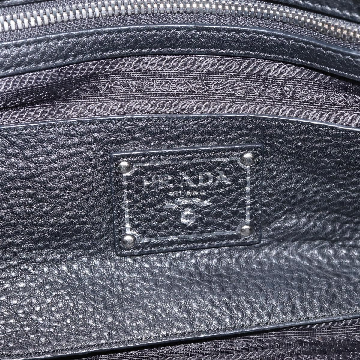 Prada Convertible Zip Satchel Vitello Daino, Black, Leather, Handbag