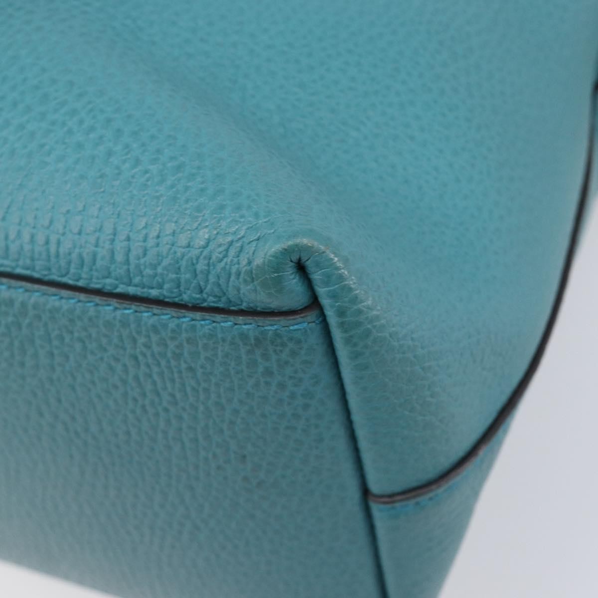 Gucci GG Charm Convertible Dome Satchel Leather, Blue, Leather, Handbag