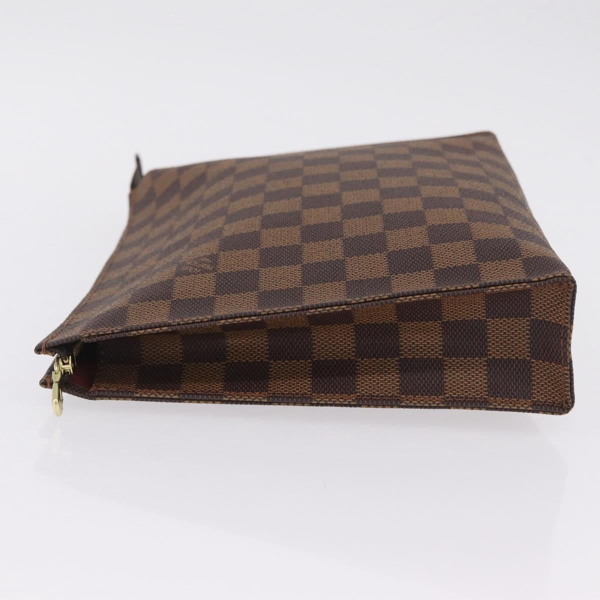 Louis Vuitton Toiletry Pouch Damier, Brown, Canvas, Clutch