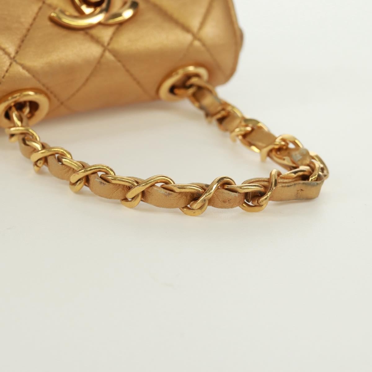 Chanel Classic Flap Charm Chain Belt Quilted Caviar, Gold, Leather, Handbag