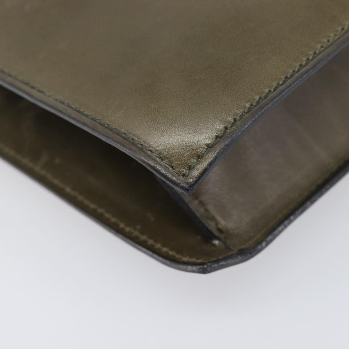 Celine Shoulder Leather, Khaki, Leather, Shoulder Bag