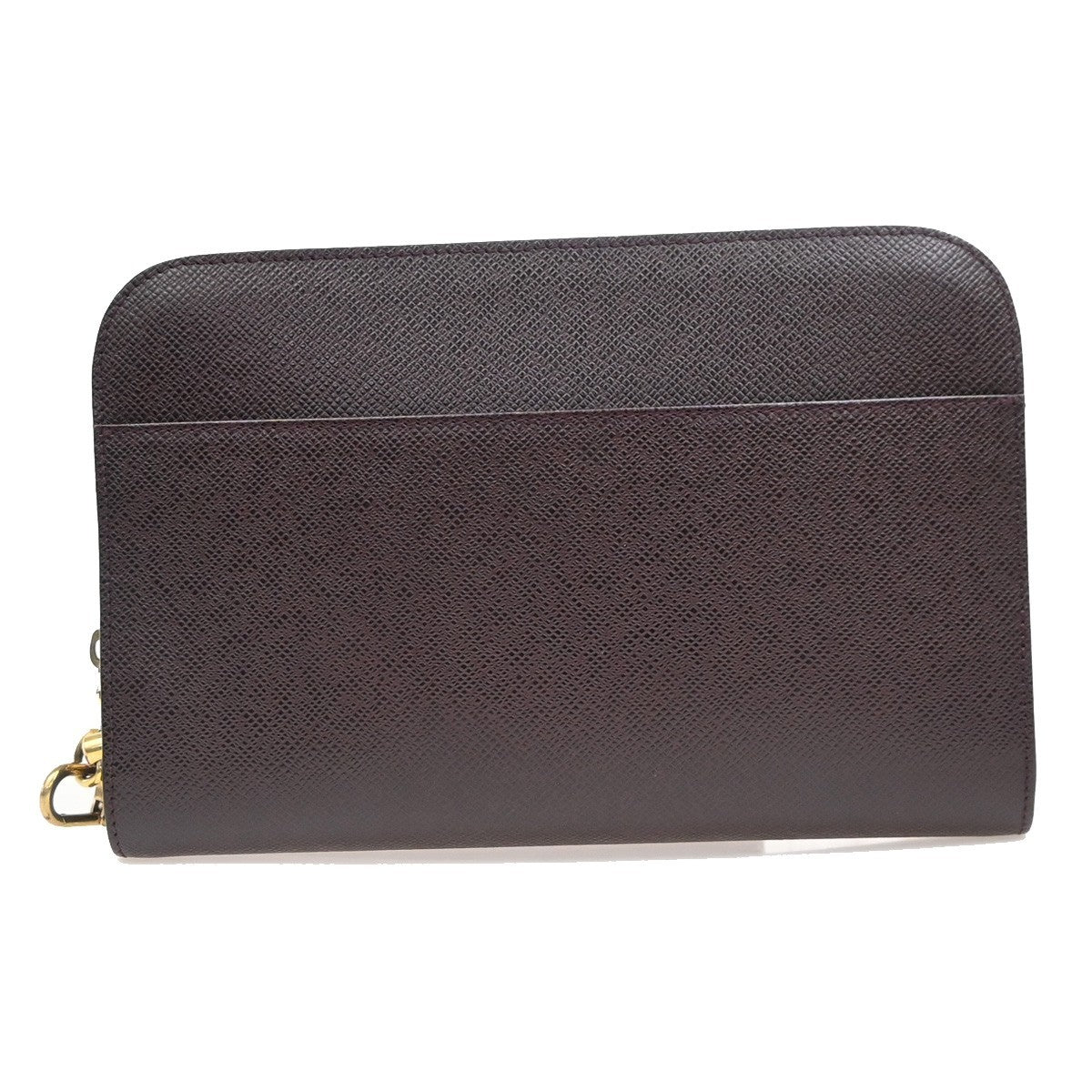 Louis Vuitton Pochette Baikal Clutch Taiga Leather, Burgundy, Leather, Clutch