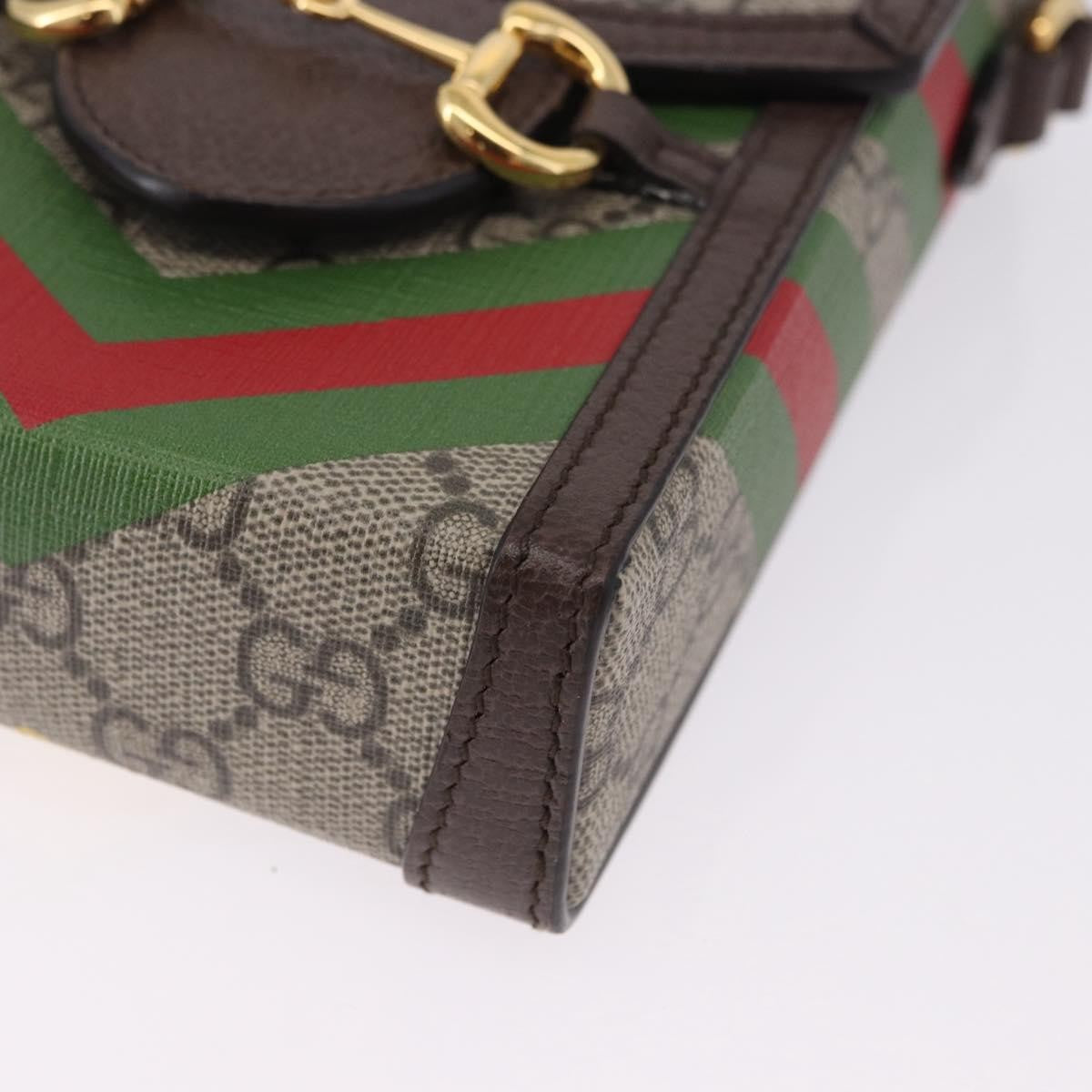 Gucci Horsebit 1955 Printed GG Coated Canvas, Beige, Canvas, Crossbody Bag