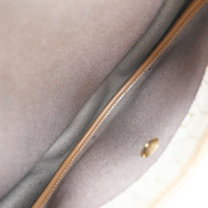 Christian Dior Vintage Honeycomb Canvas, Beige, PVC, Shoulder Bag