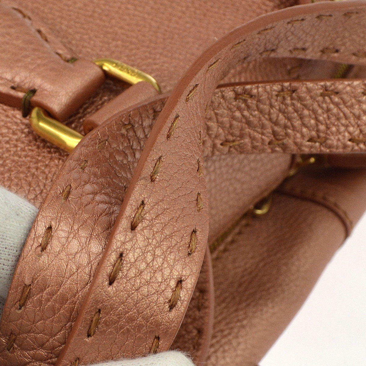 Fendi Selleria Handle Leather, Pink, Leather, Handbag