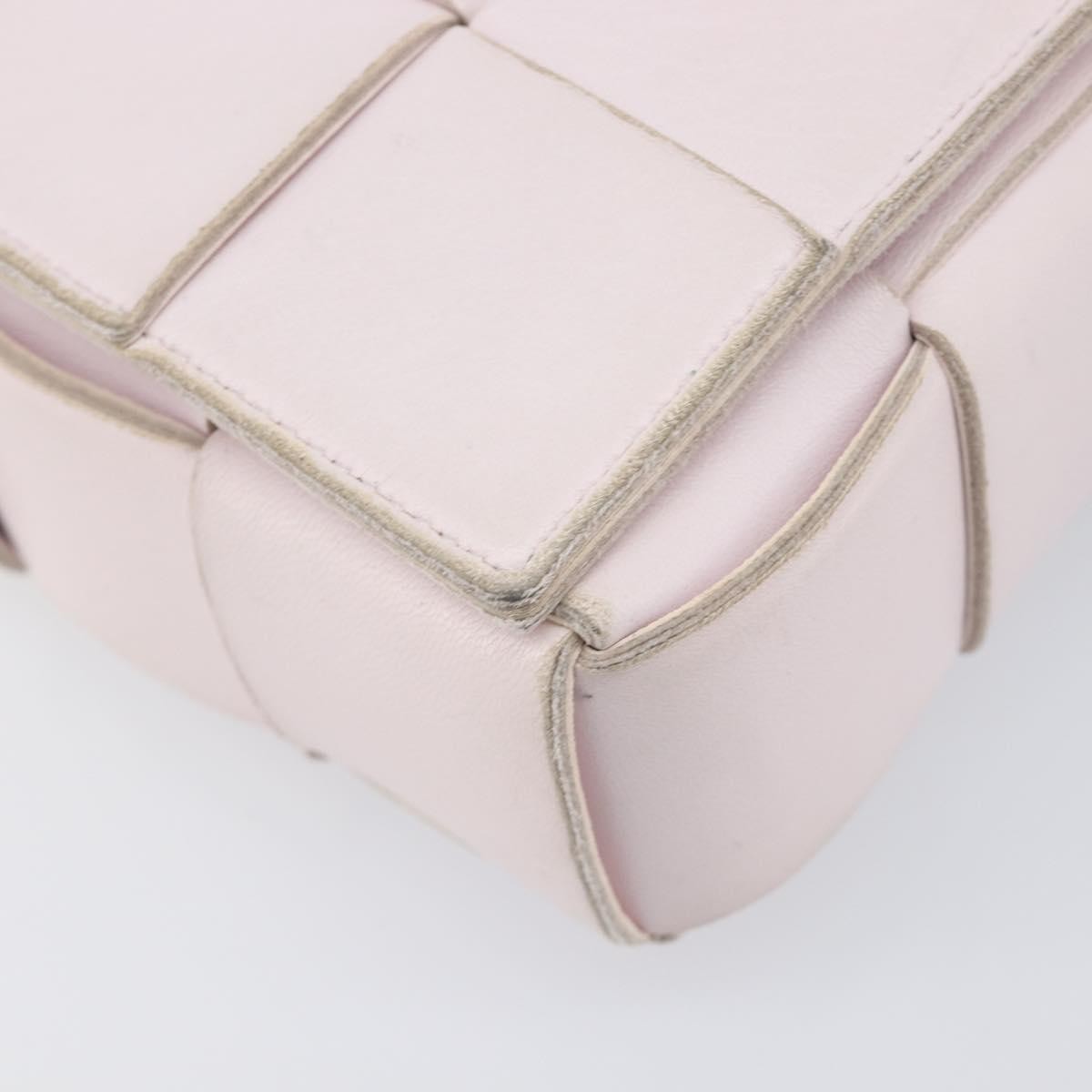 Bottega Veneta Cassette Maxi Intrecciato Leather, Pink, Leather, Crossbody Bag