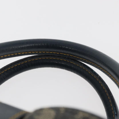 Christian Dior Vintage Saddle Bowler Diorissimo Canvas, Navy, Canvas, Handbag
