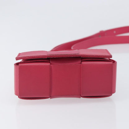 Bottega Veneta Cassette Maxi Intrecciato Leather, Pink, Leather, Crossbody Bag