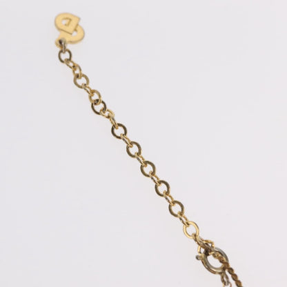 Christian Dior Vintage CD Pendant Metal with Crystals, Gold, Metal, Necklace