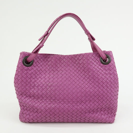 Bottega Veneta Garda Intrecciato Nappa, Purple, Leather, Handbag