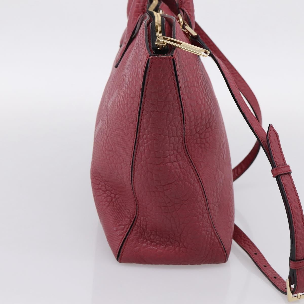 Burberry Clifton Convertible Heritage Grained Leather, Red, Leather, Tote Bag