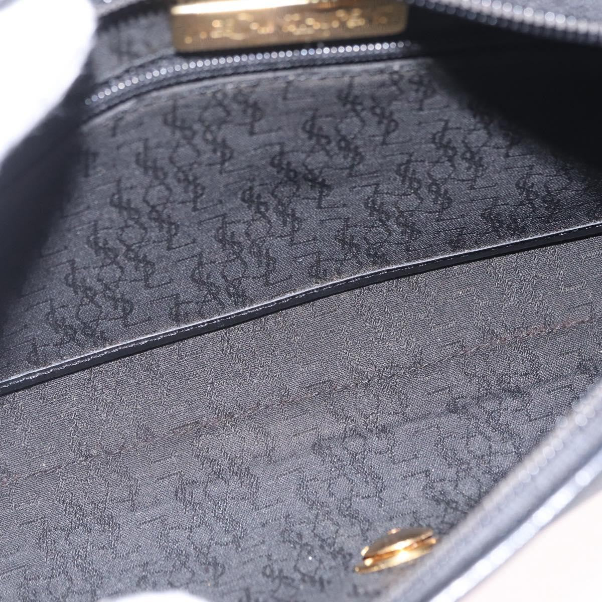 Saint Laurent Vintage Clutch Canvas, Gray, Canvas, Clutch