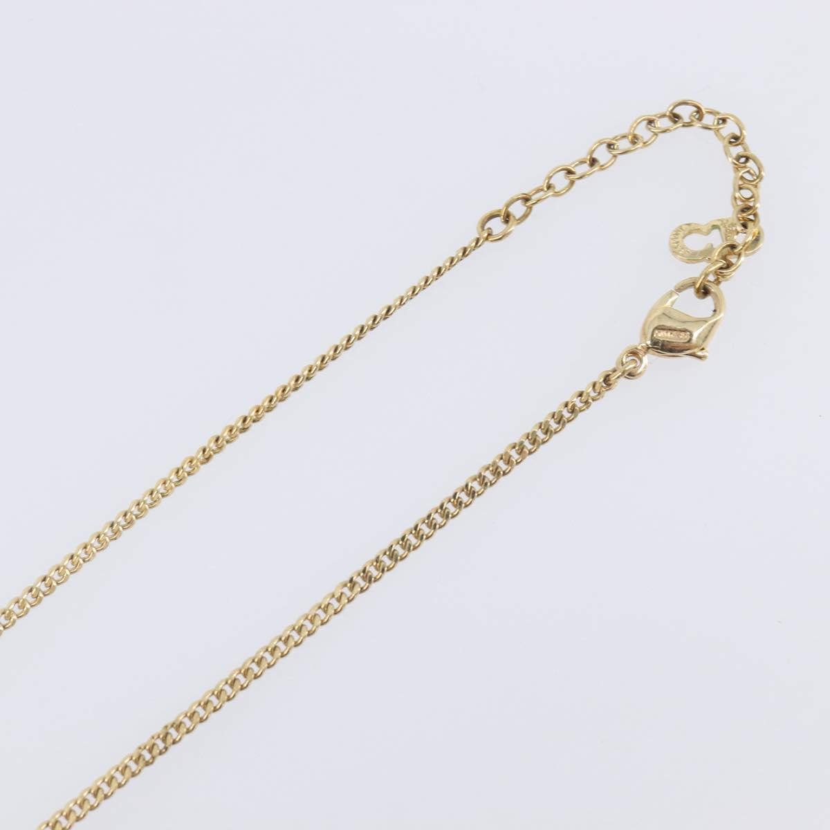 Christian Dior Vintage Logo Pendant Metal, Gold, Metal, Necklace