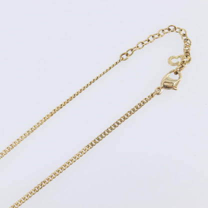 Christian Dior Vintage Logo Pendant Metal, Gold, Metal, Necklace