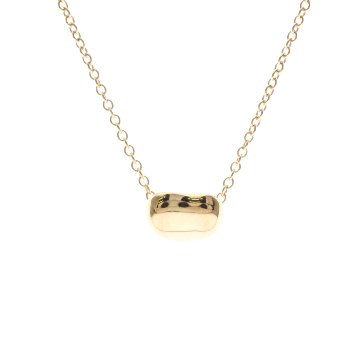 Tiffany & Co. Elsa Peretti Bean Pendant 18K Rose Gold, Gold, Pink Gold, Necklace