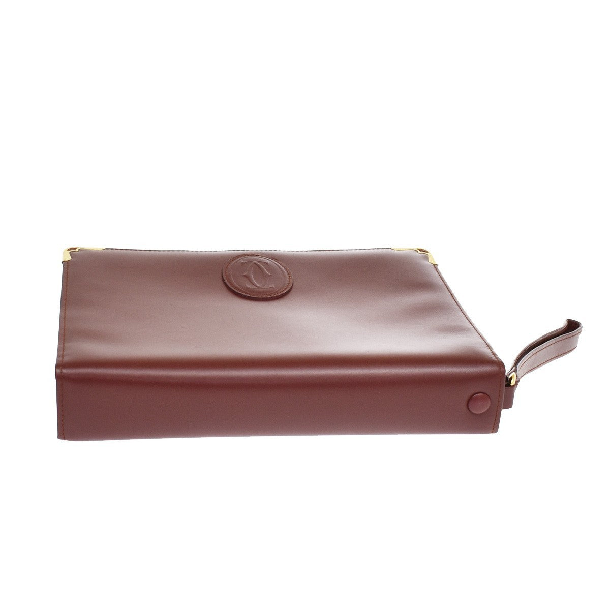 Cartier Must de Cartier Clutch Leather, Burgundy, Leather, Clutch